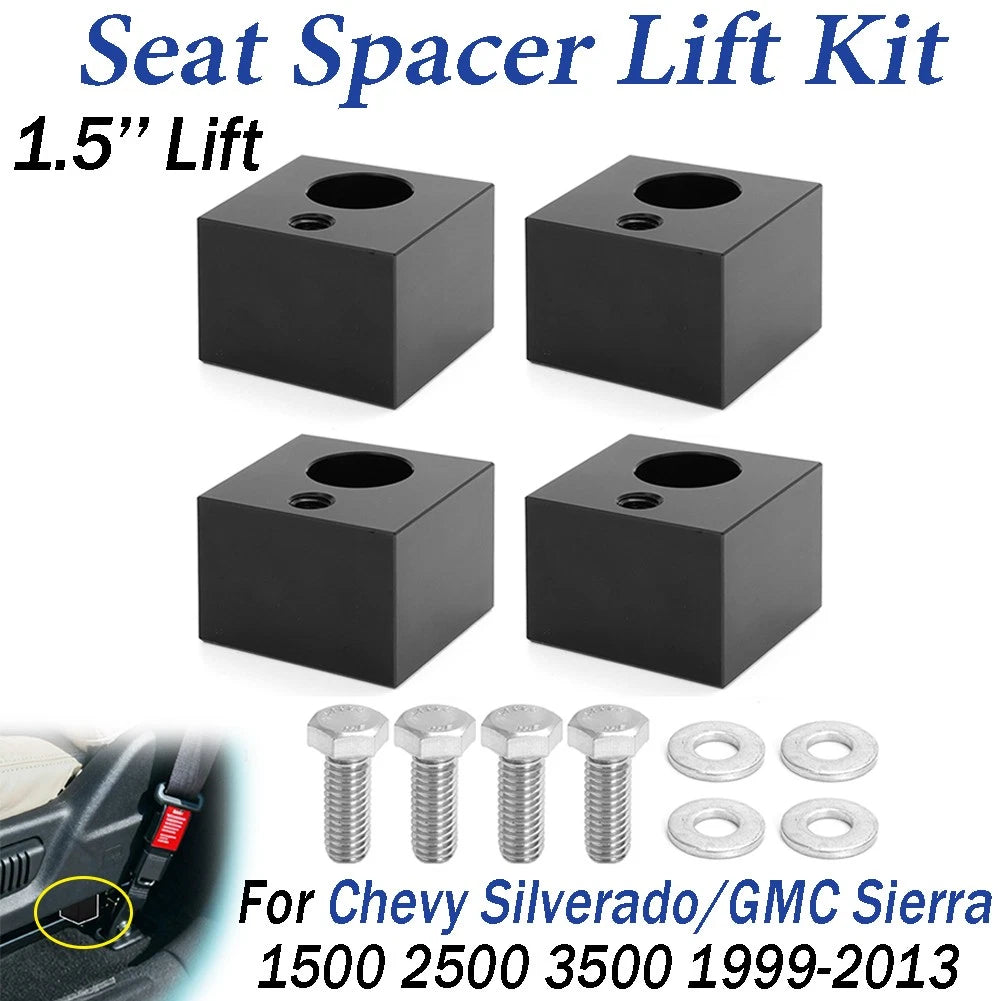 Front Driver Seat Spacer Riser Lift Kit for Chevy GMC Silverado Sierra (1999–2013)