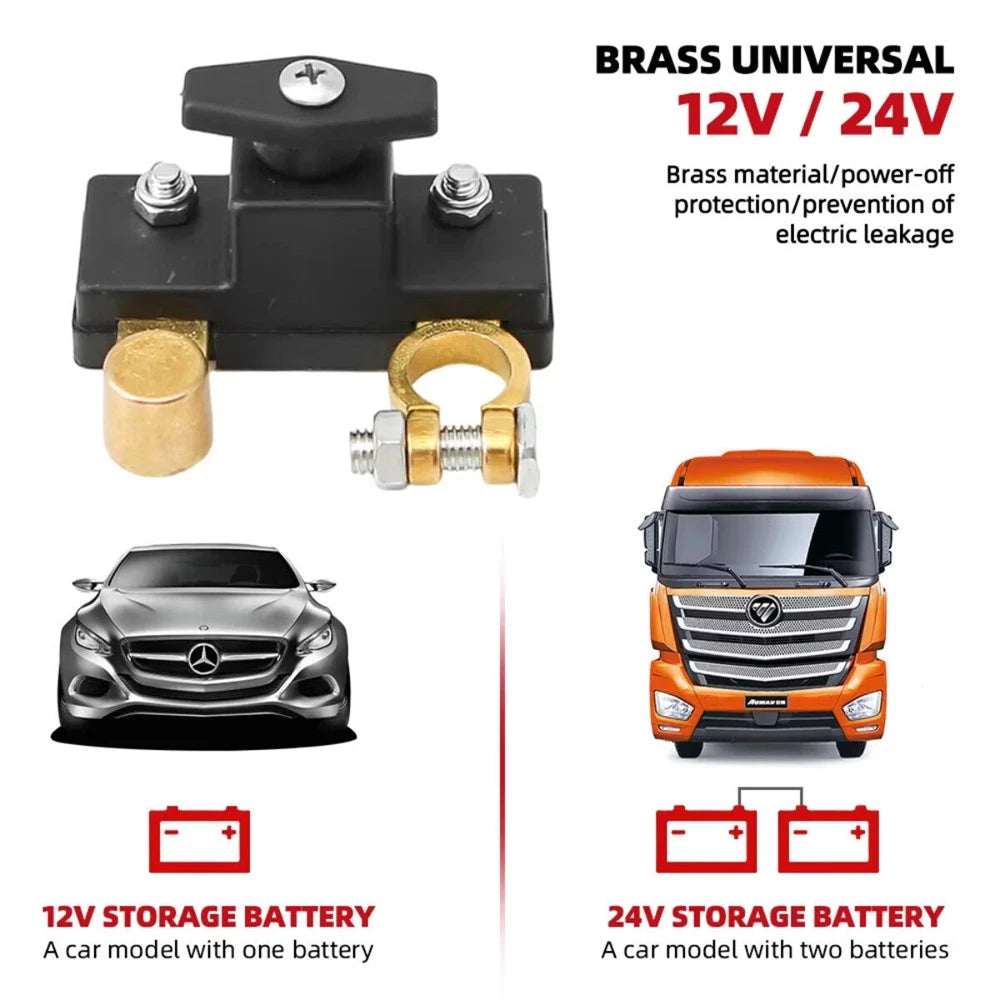 Car Battery Disconnect Isolator Cut Off Switch 12-24V Universal