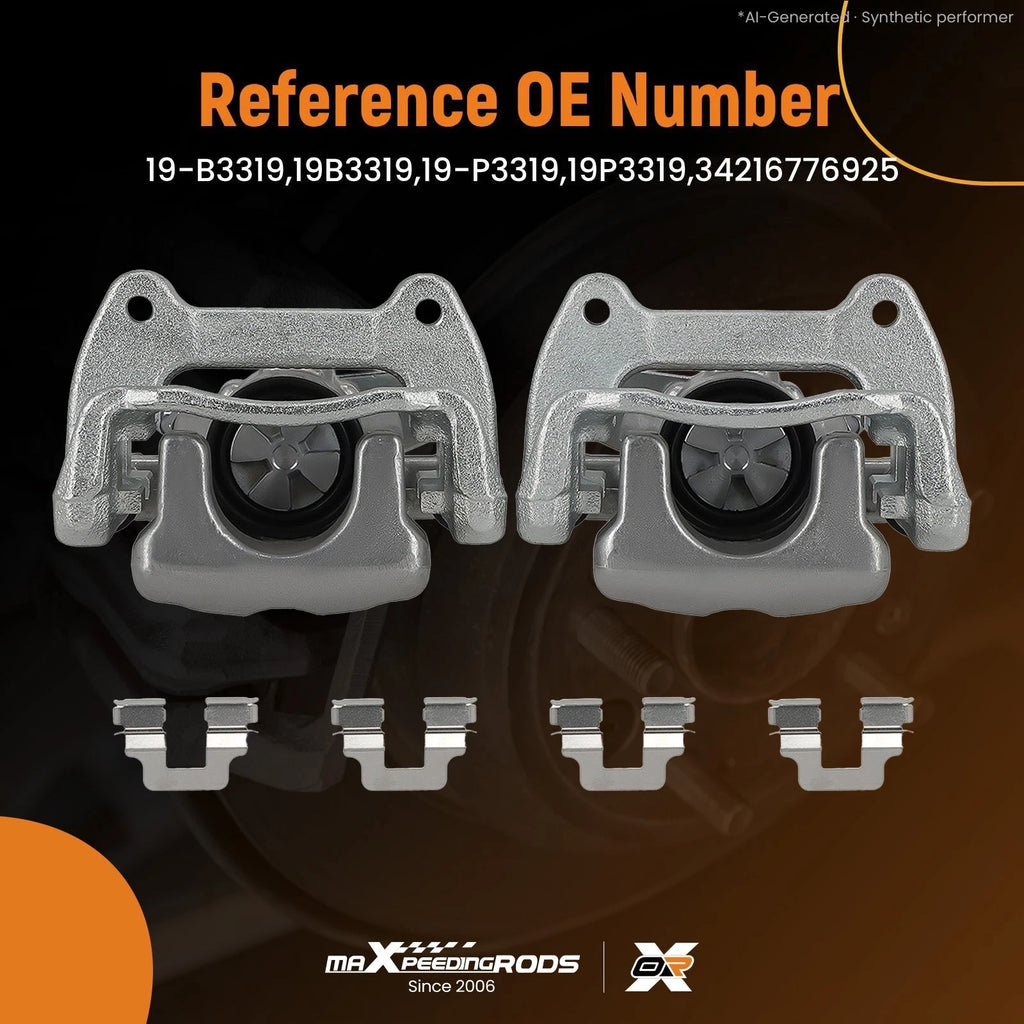 Rear Disc Brake Caliper for Mini Cooper (2007–2015) 19-B3319 19-B3318