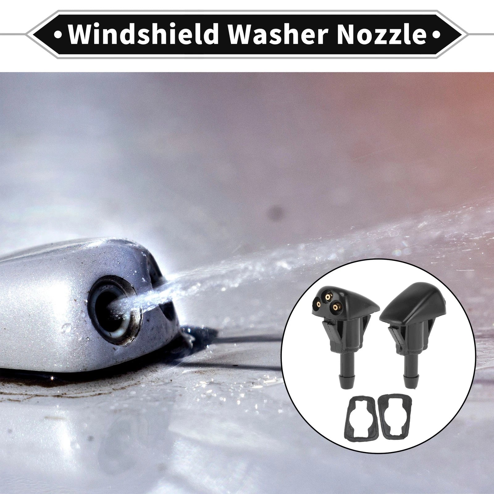 2x Windshield Wiper Washer Nozzle Spray Jet for Toyota 4Runner (2003–2009)