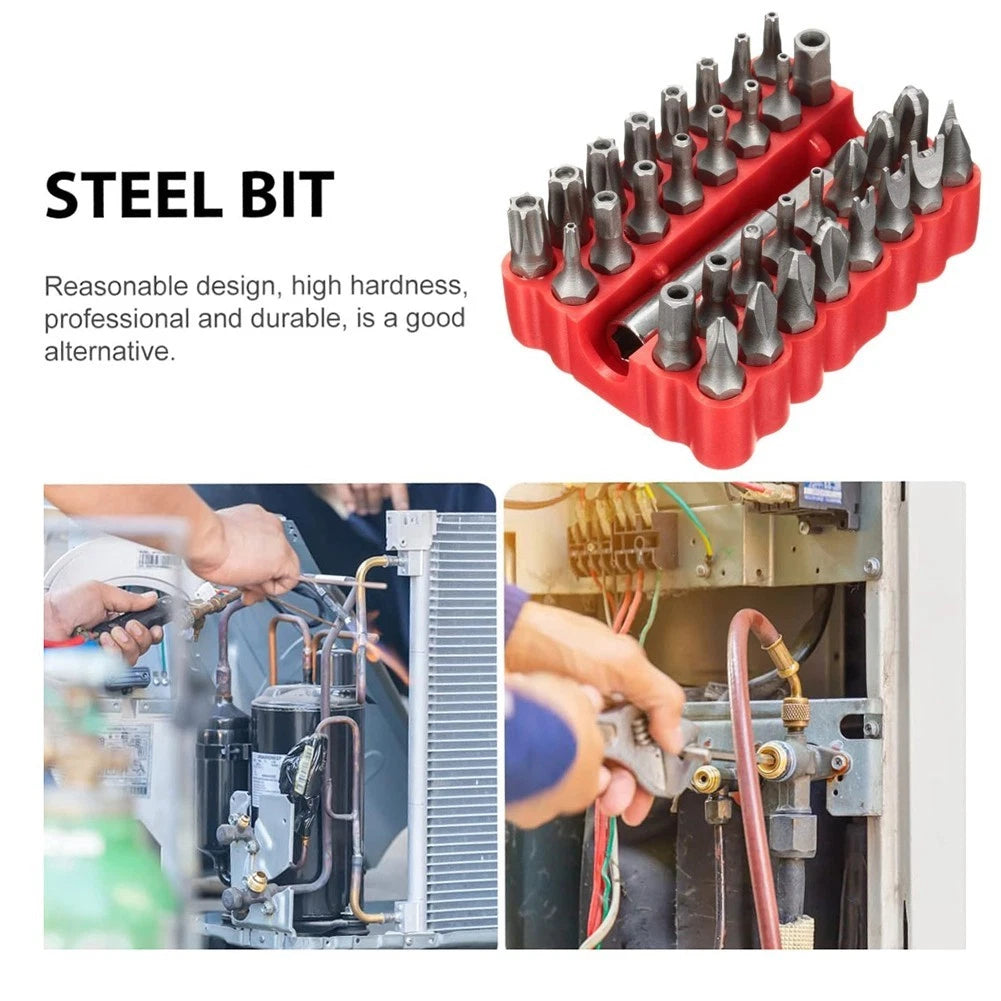 33 PC Security Bit Set with Magnetic Holder, Tamper Resistant
