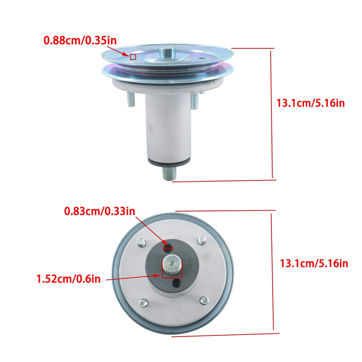 Set of 3 Deck Spindle Assembly w/Pulley for Gravely Ariens (51537200, 51528000)