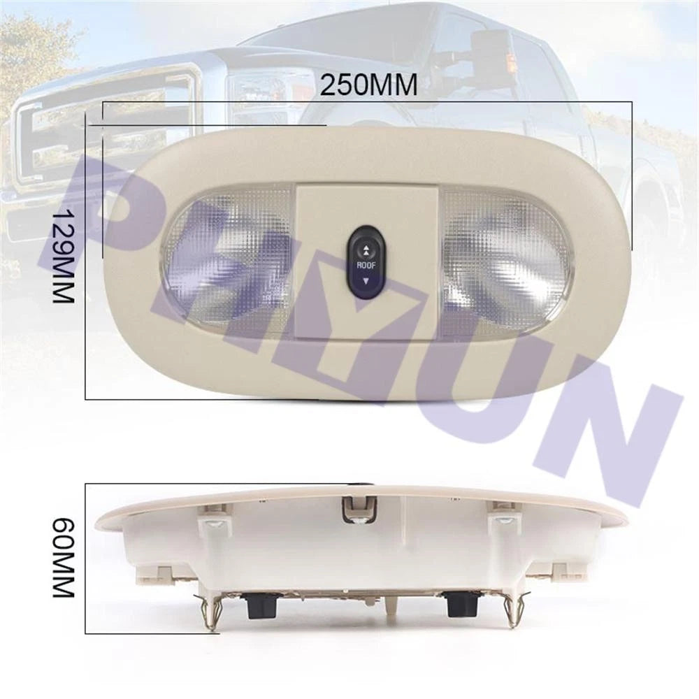 Front Overhead Console with Dome Light & Sunroof Switch for Ford Super Duty