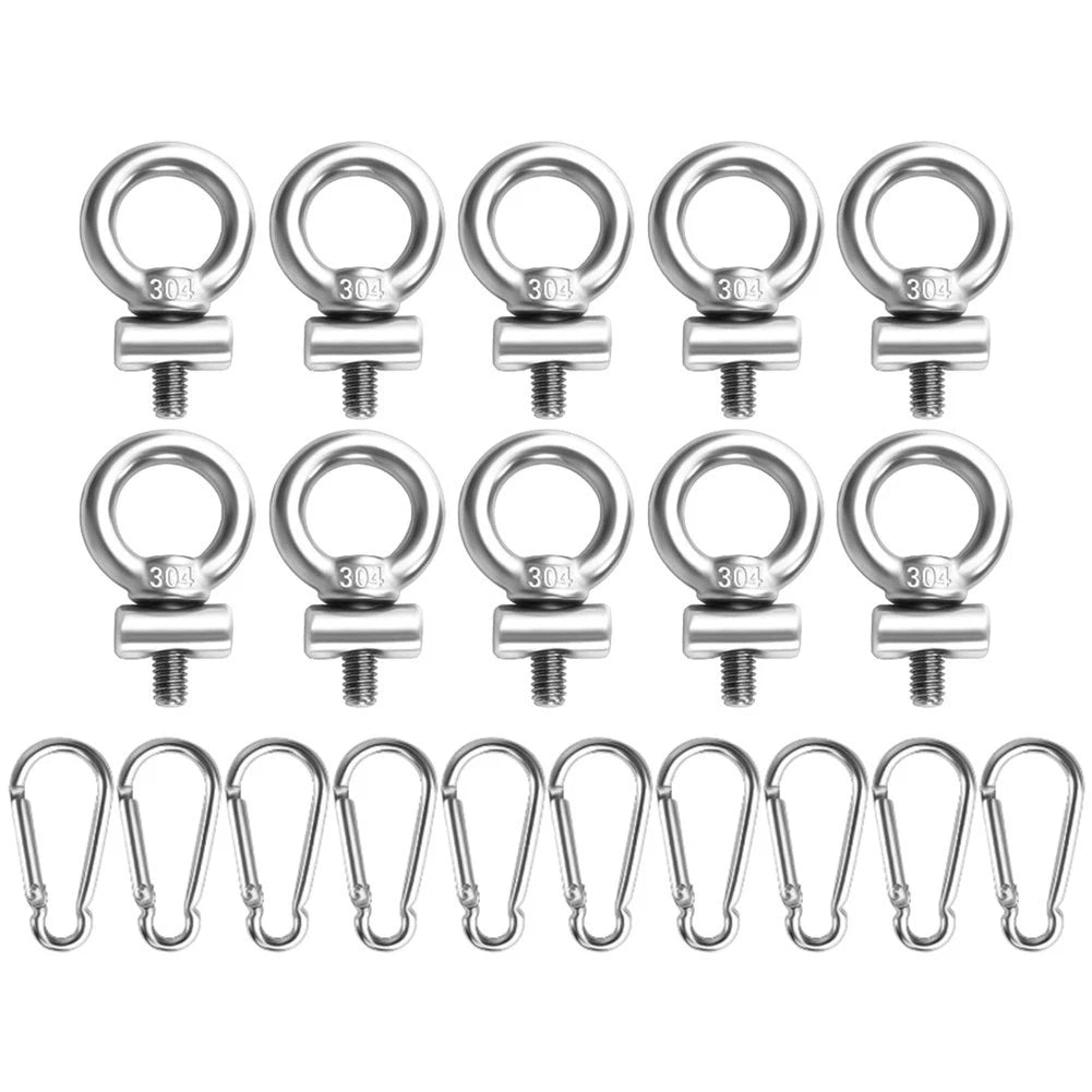 Awning Track Rings for Camping Setup (304 Stainless Steel)