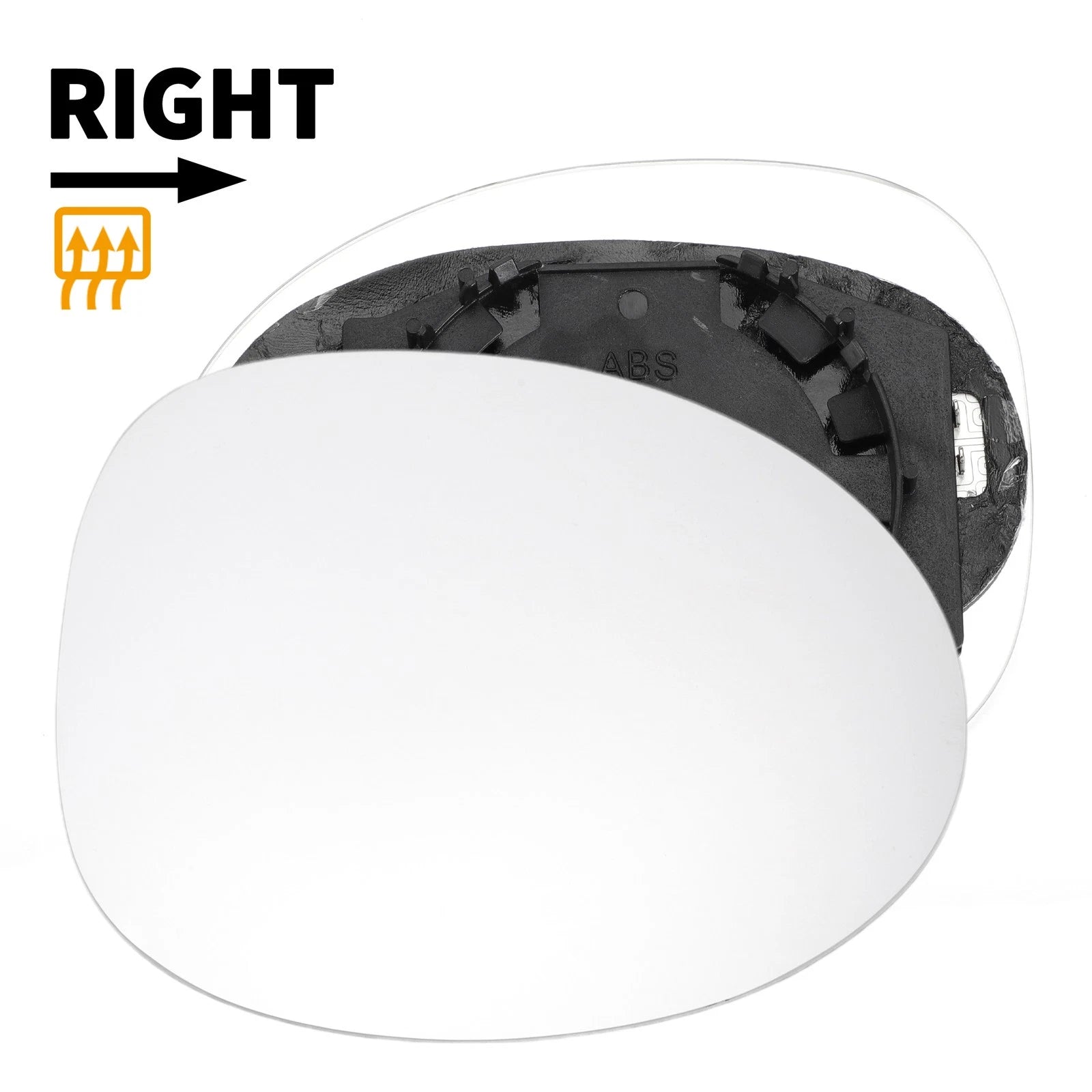 Right Side Heated White Mirror Glass for Renault Twingo (1996–2006)