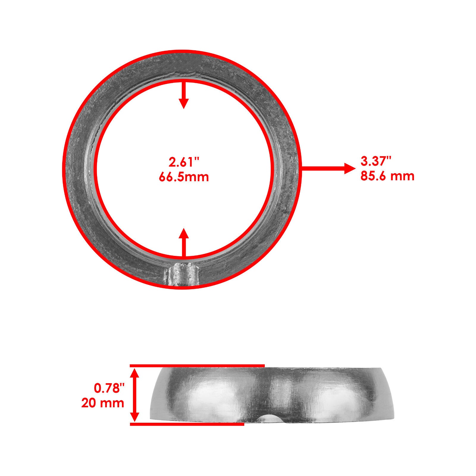 Exhaust Muffler Manifold Gasket for Arctic Cat Bearcat 5000 XT LTD (2015)