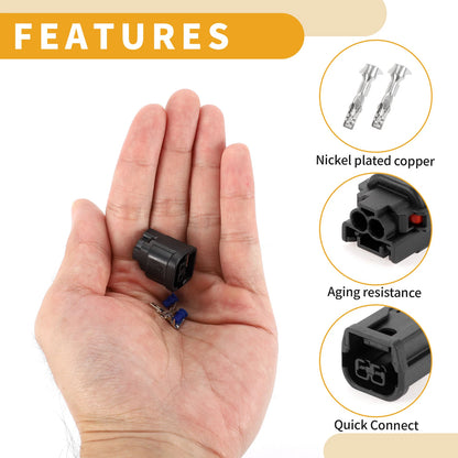 2 Pin Fog Light DRL Lamp Connector Plug for Honda