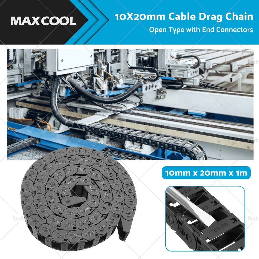 Drag Chain Cable Carrier 10mm x 20mm for CNC Router (Open Type)