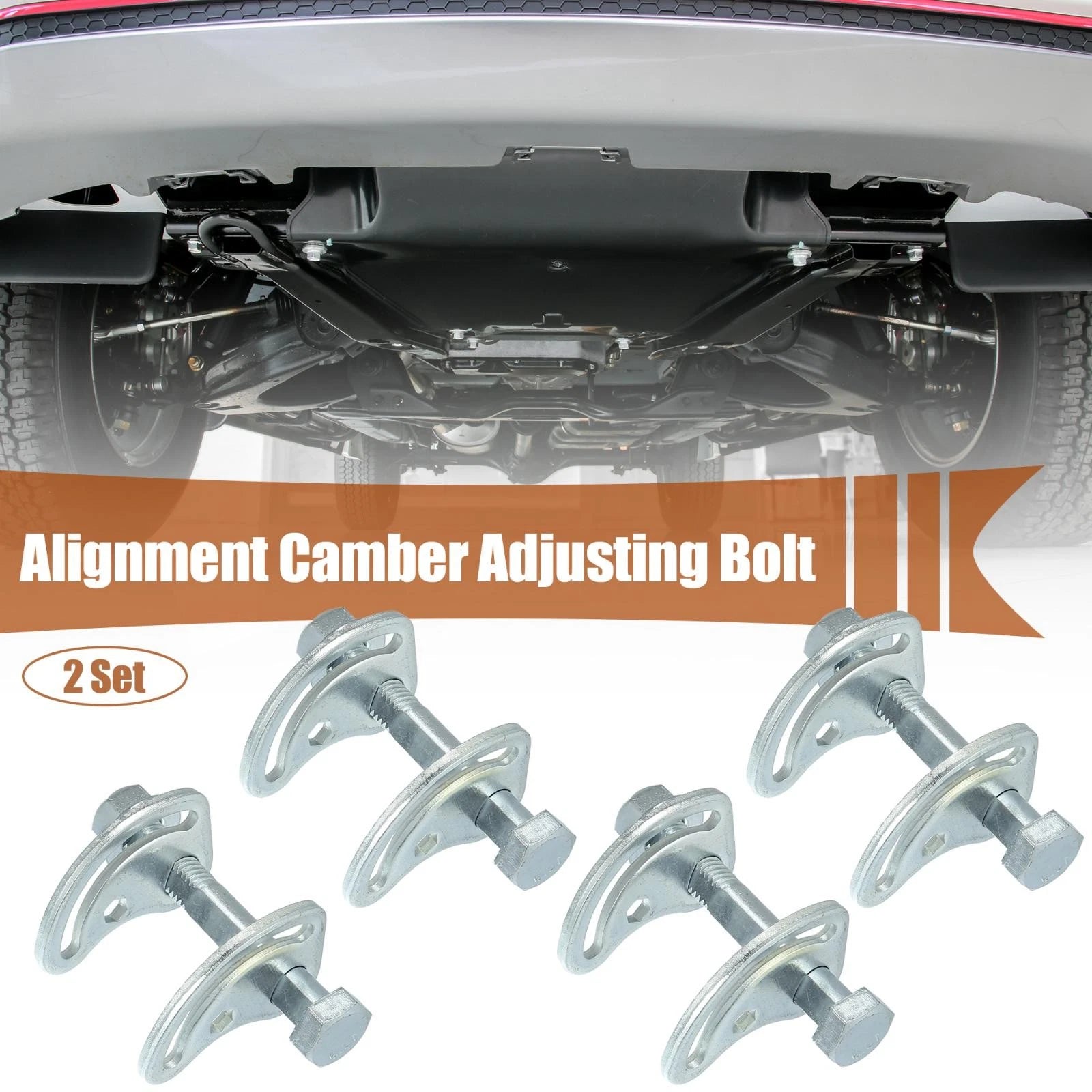 Front Control Arm Alignment Camber Bolt Kit 2 Set for Chevy Silverado GMC (2007–2013)