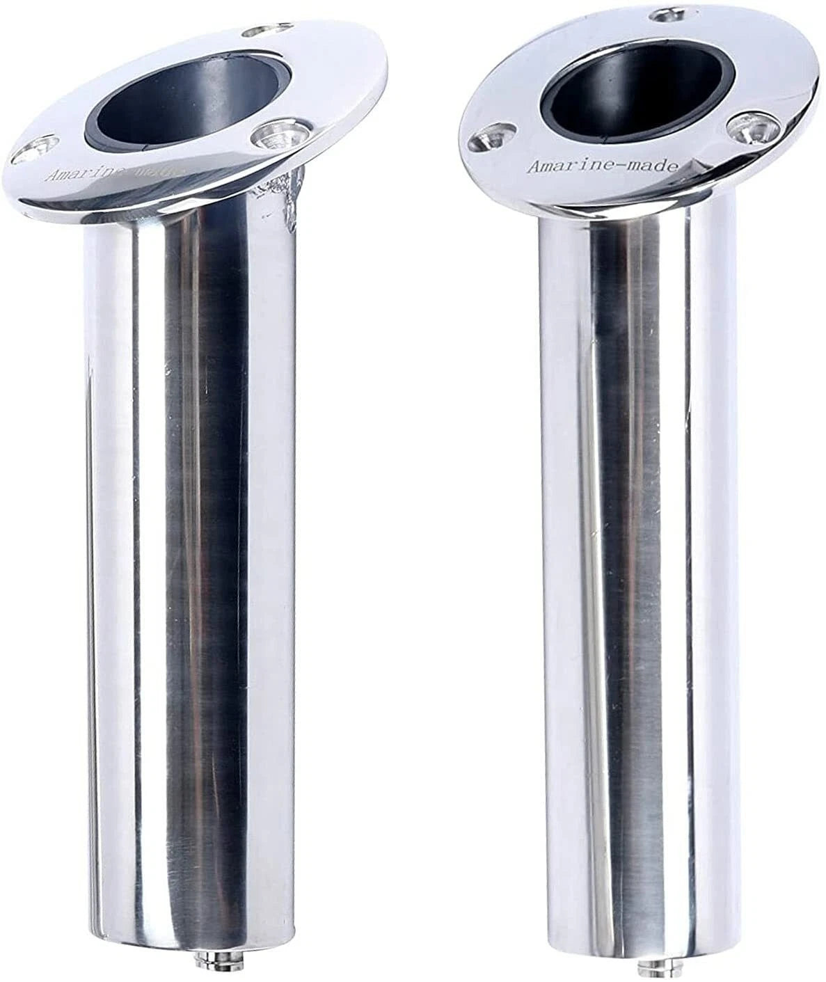 2X Flush Mount Fishing Rod Holder for Amarine Made (30 Degree, 316 Stainless Steel)