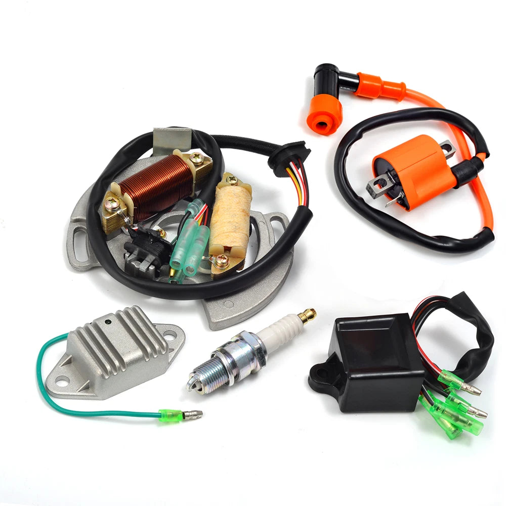 Ignition Coil, Spark Plug, CDI Regulator & Stator for Yamaha Blaster YFS200 (1997–2001)