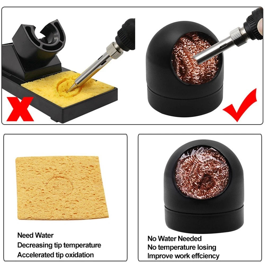 Black Soldering Iron Tip Cleaner for Oxidation Removal