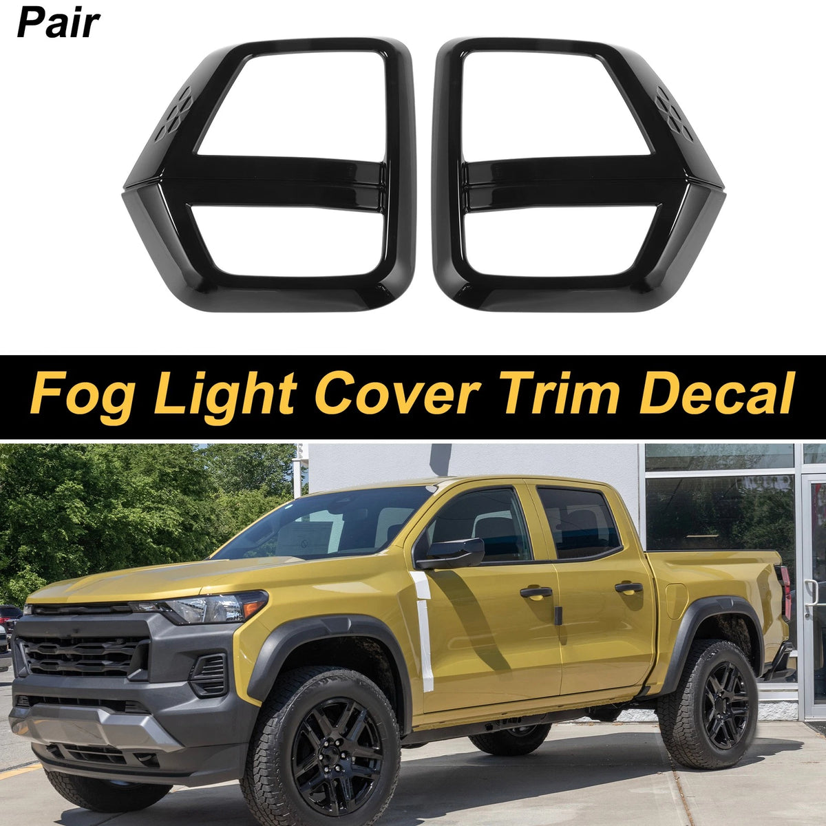Front Left Right Fog Light Cover Trim Replacement for Chevrolet Colorado (2023–2025)