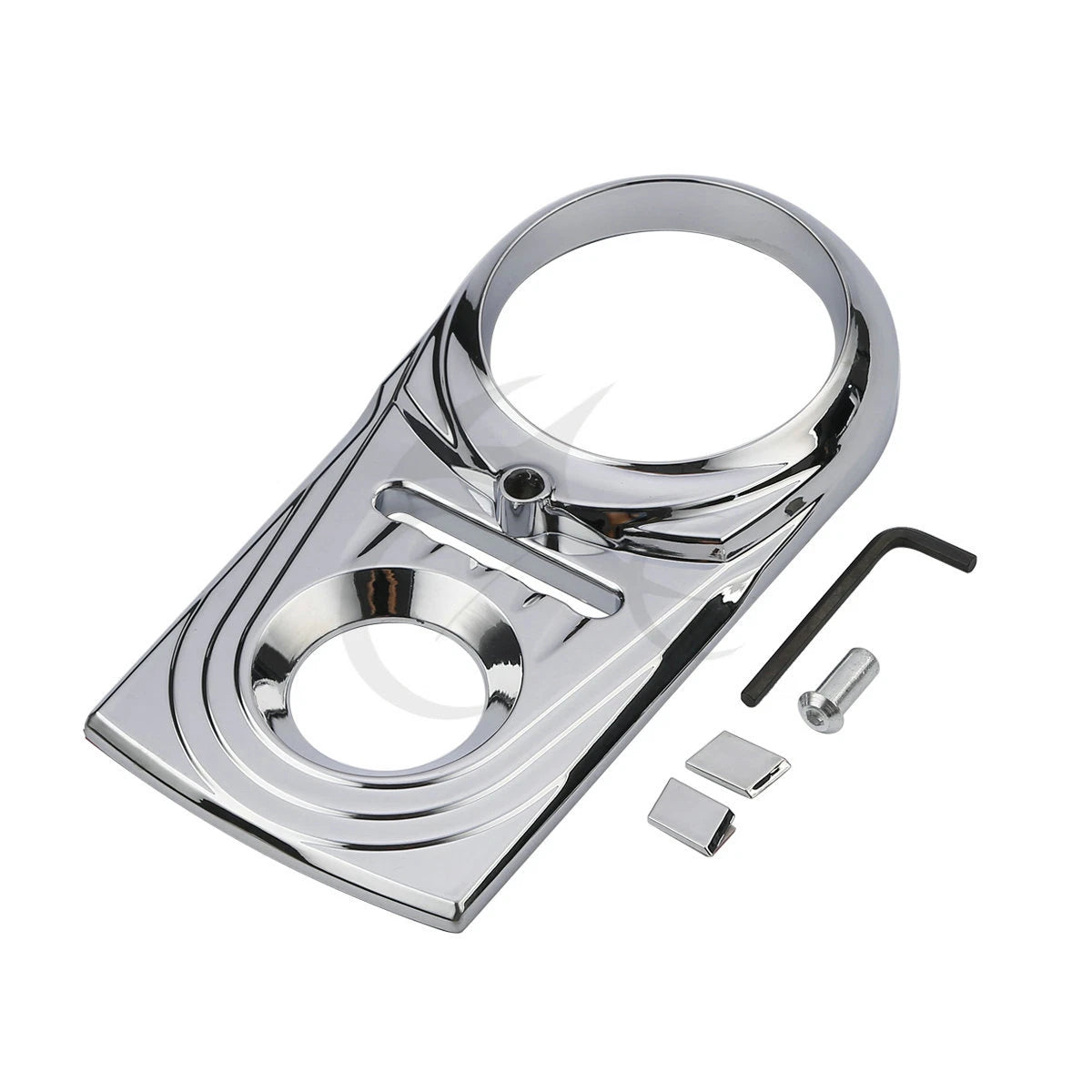 Chrome/Black Dash Panel Insert Cover for Harley Softail (2000–2017)