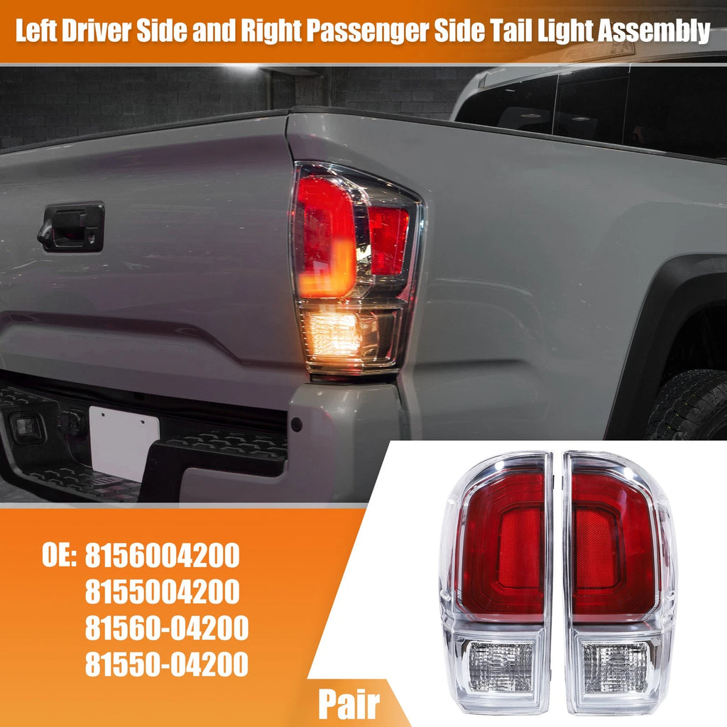 Tail Light Assembly Pair Left Right Side Replacement for Toyota Tacoma (2005–2023)