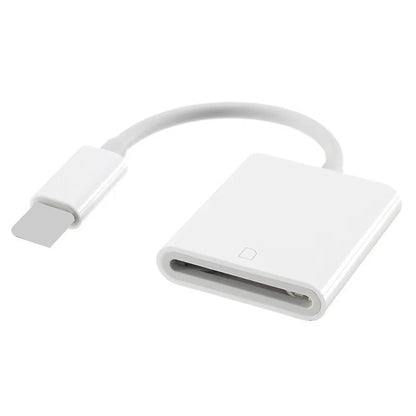 SD Card Adapter Camera Reader for iPad iPhone (6–14 Pro Max)