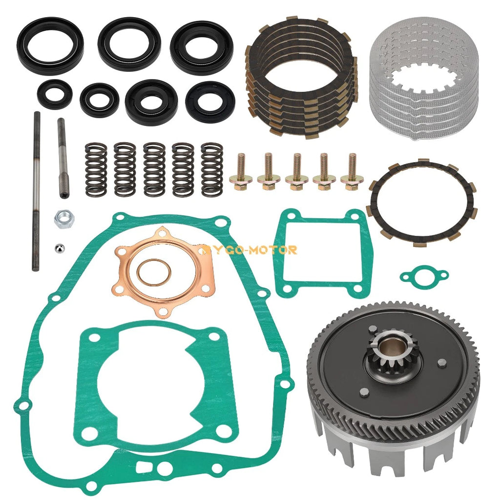 Clutch Basket Gear Friction Steel Plates Push Rod Kit for Yamaha Blaster YFS200 (1988–2006)