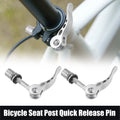 2pcs Aluminium Seat Post Quick Release Pin Bolts 8mm for Bike Universal (—)
