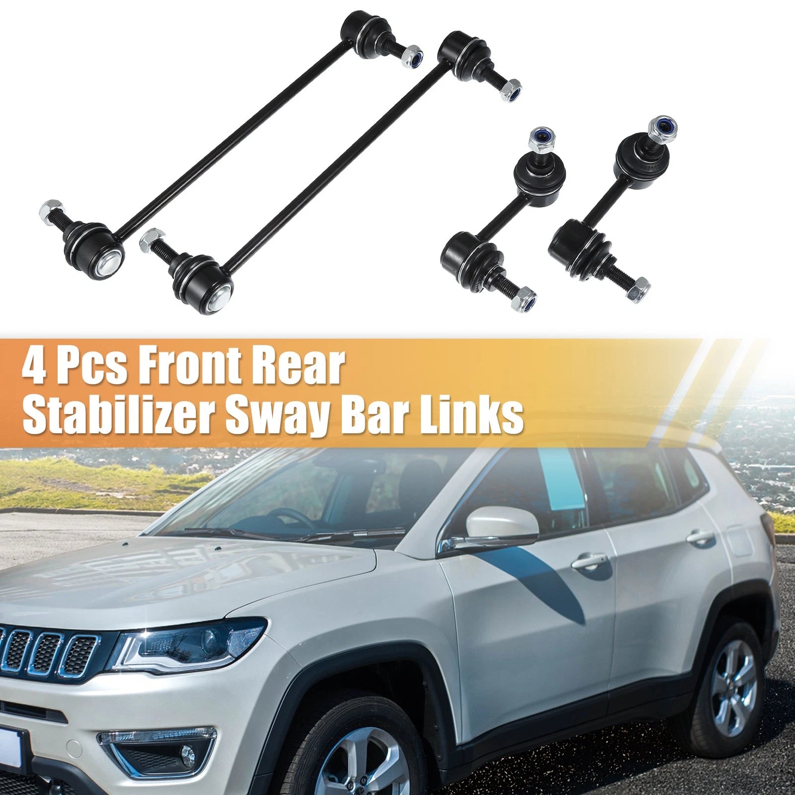 4 Pcs Front Rear Sway Bar Links Replacement for Chrysler Sebring (2007–2008)
