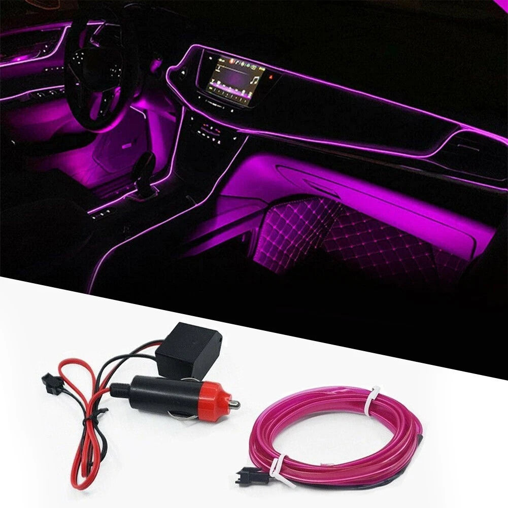 2M Purple LED Interior Atmosphere Strip Light for Auto Car