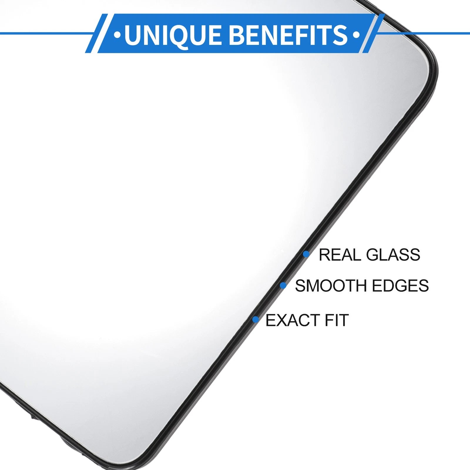 Heated Right Passenger Side Mirror Glass Replacement for Dodge (2009–2019)