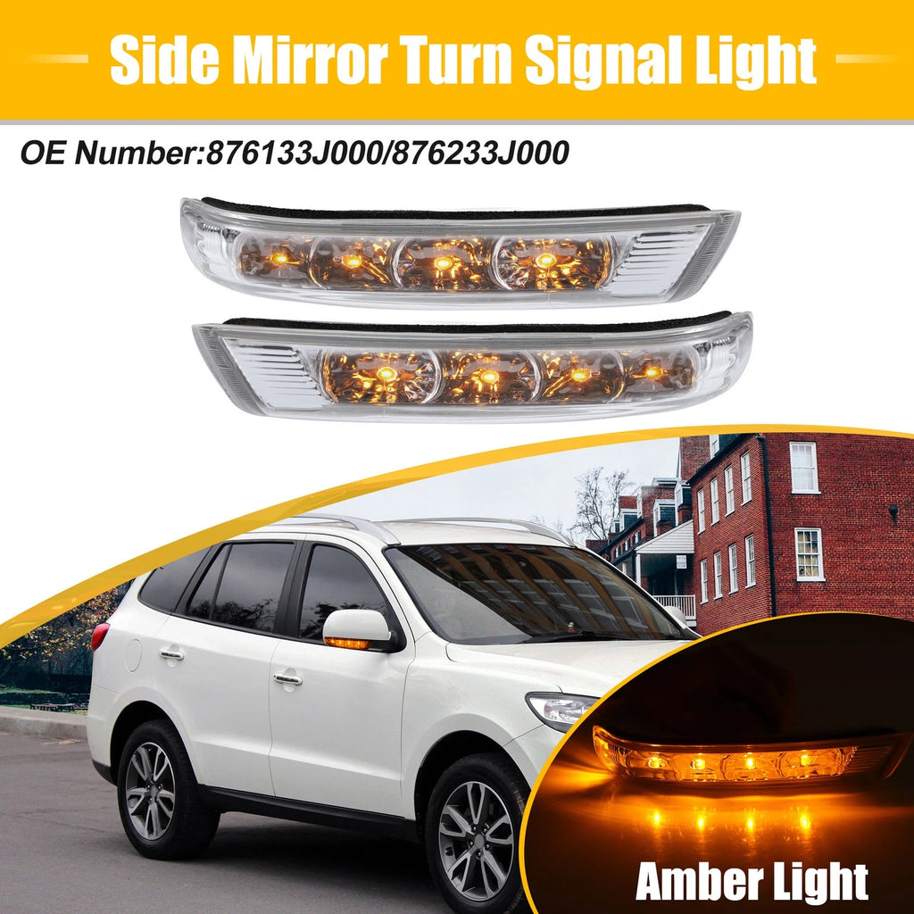 Mirror Turn Signal LED Left Right Pair for Hyundai Santa Fe (2007–2012)