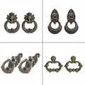 Set of 10 Vintage Drop Ring Handle Drawer Door Pull Knobs