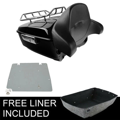 King Trunk Chrome Rack Mount Plate for Harley Touring Street Glide (2014–2026)