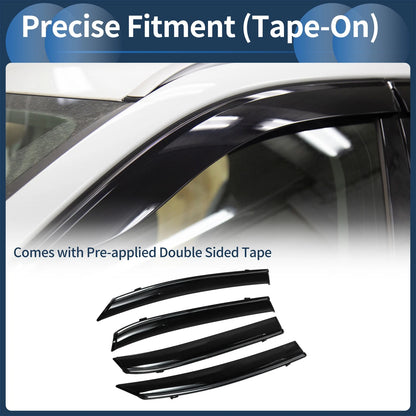 Window Visors Side Deflectors Tape-On for Honda Fit (2021–2024)