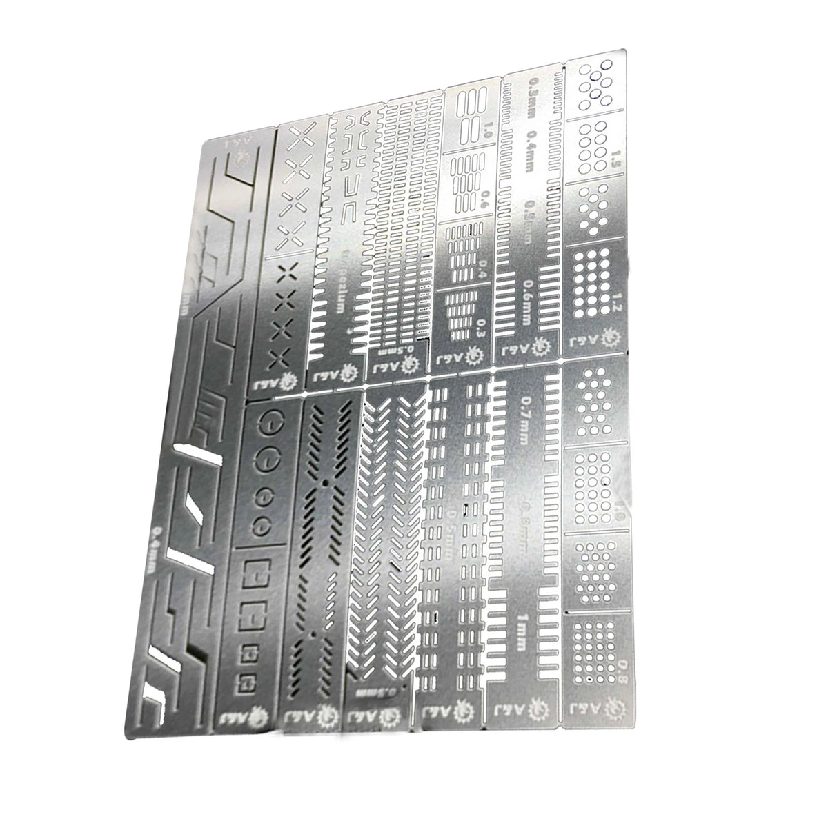 Steel Auxiliary Stencil Templates for Gundam Models (1/100, 1/144)