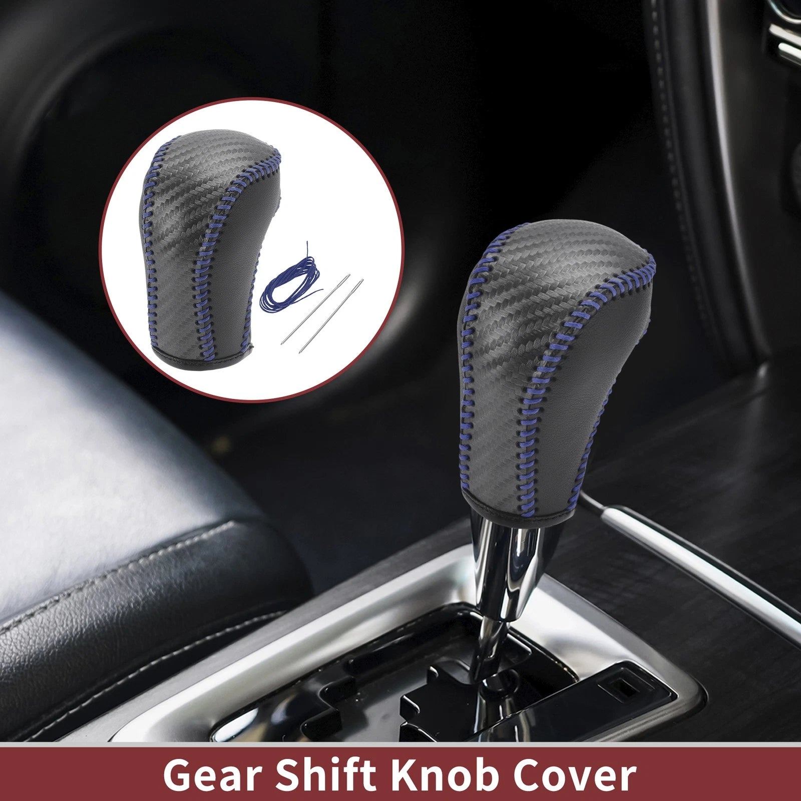 Gear Shift Knob Cover Replacement for Mazda CX-5 (2013–2014) Black Blue