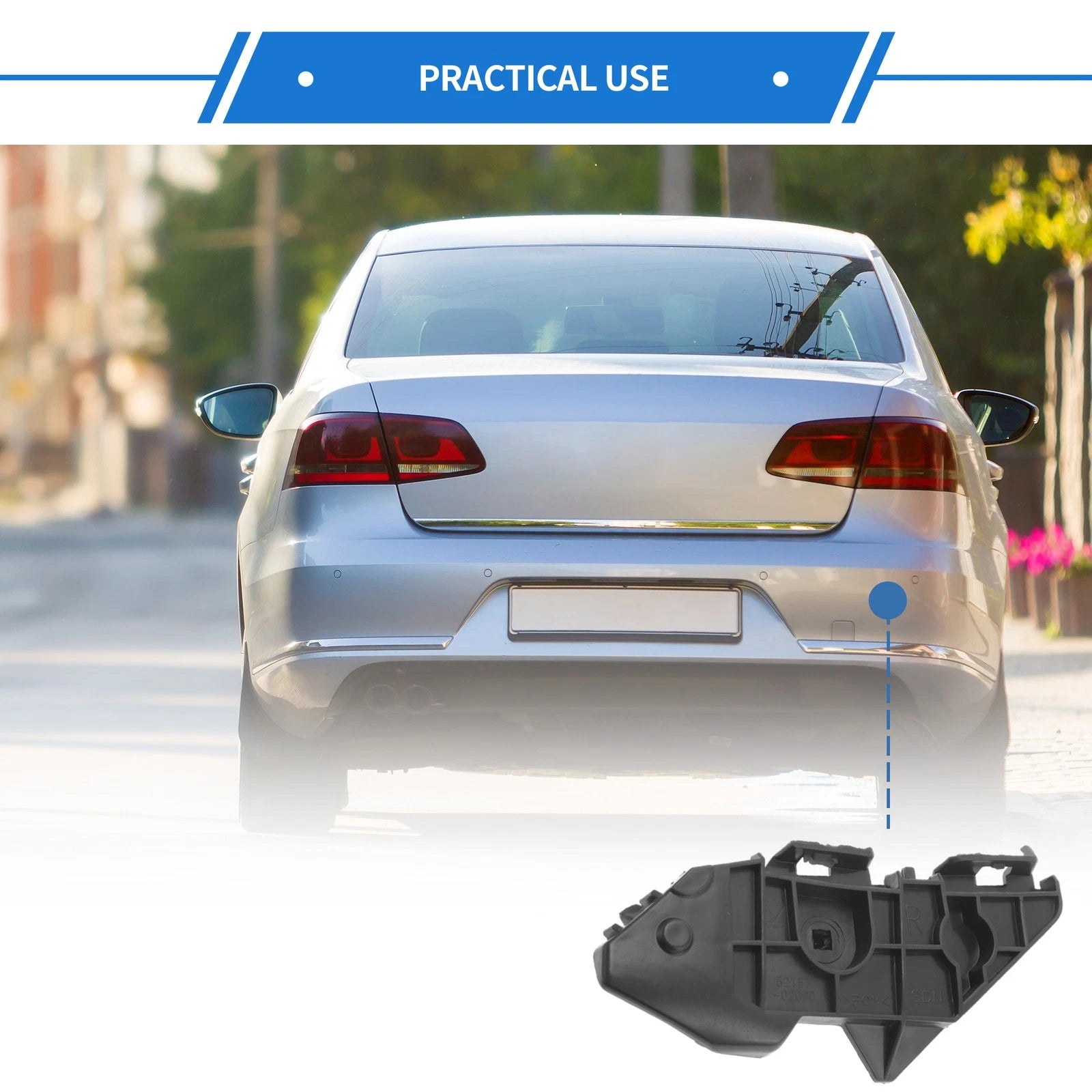 Right Rear Bumper Retainer Bracket Replacement for Toyota Corolla (2009–2013)