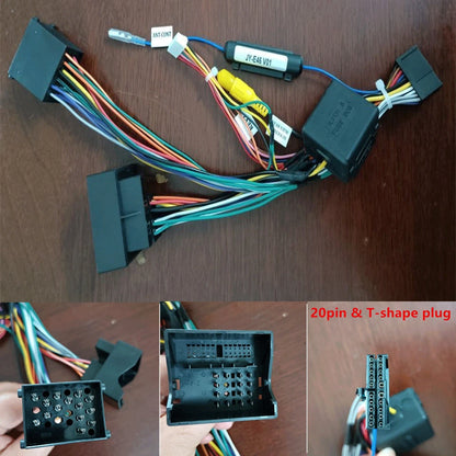20pin T-Shape Power Wiring Harness For BMW E38 E39 E46 M3 M5 Stereo Connector