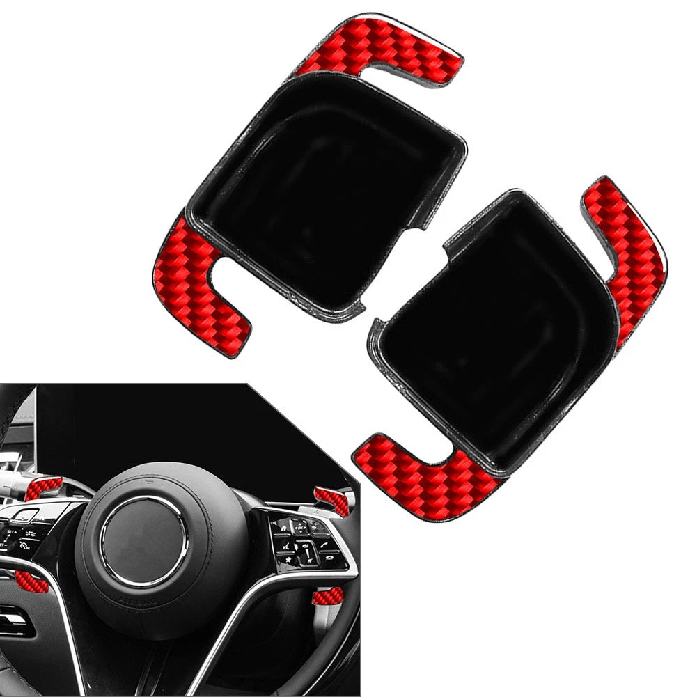 2X Red Steering Wheel Shift Paddle Extension for Mercedes Benz GLC Class