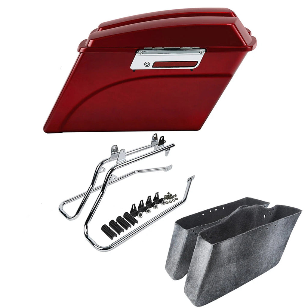 Chrome Saddlebag Conversion Bracket for Harley Softail Fatboy (1986–2013)