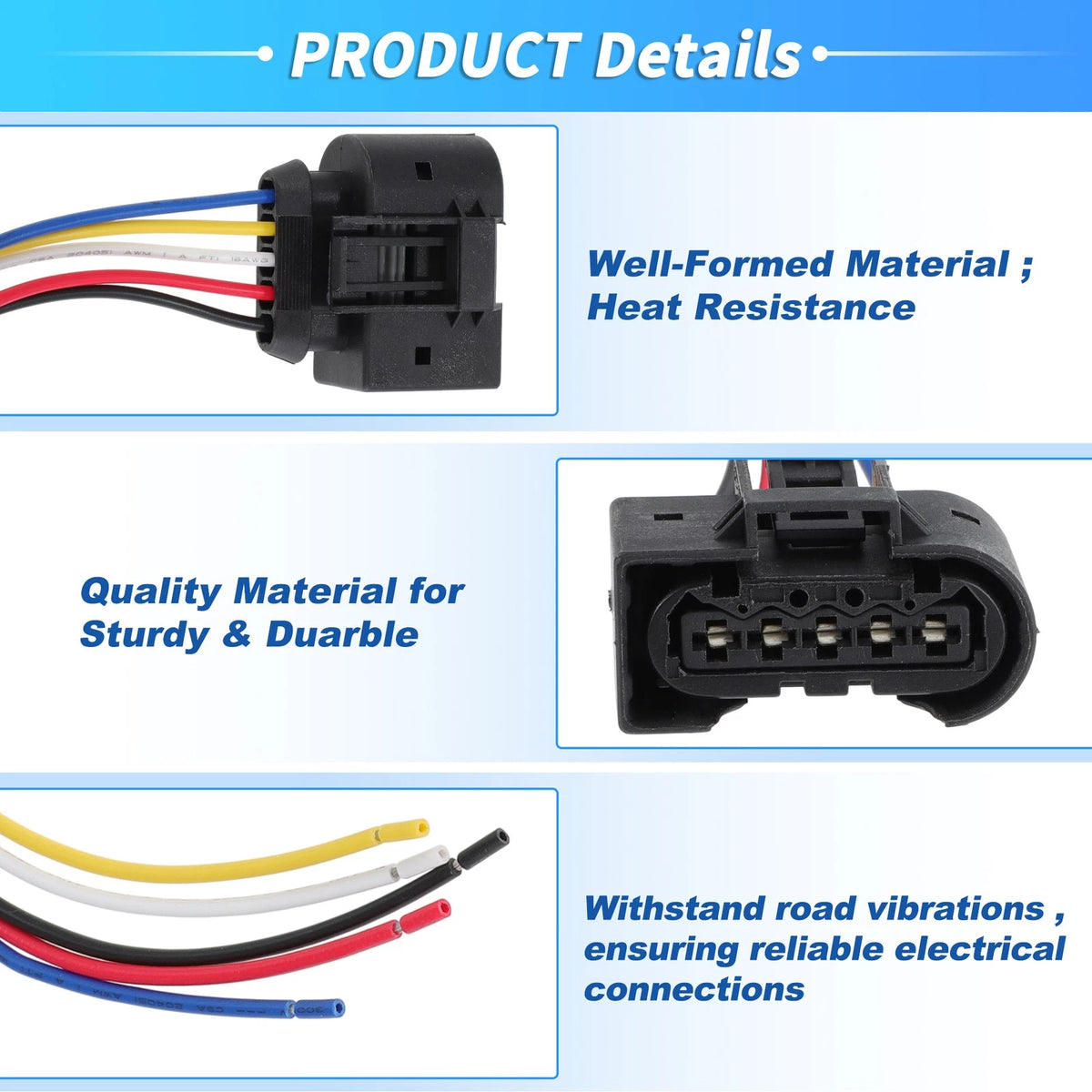 5 Wire Fuel Injector Wiring Harness for Dodge Challenger (2008–2023) Replace 72182609365