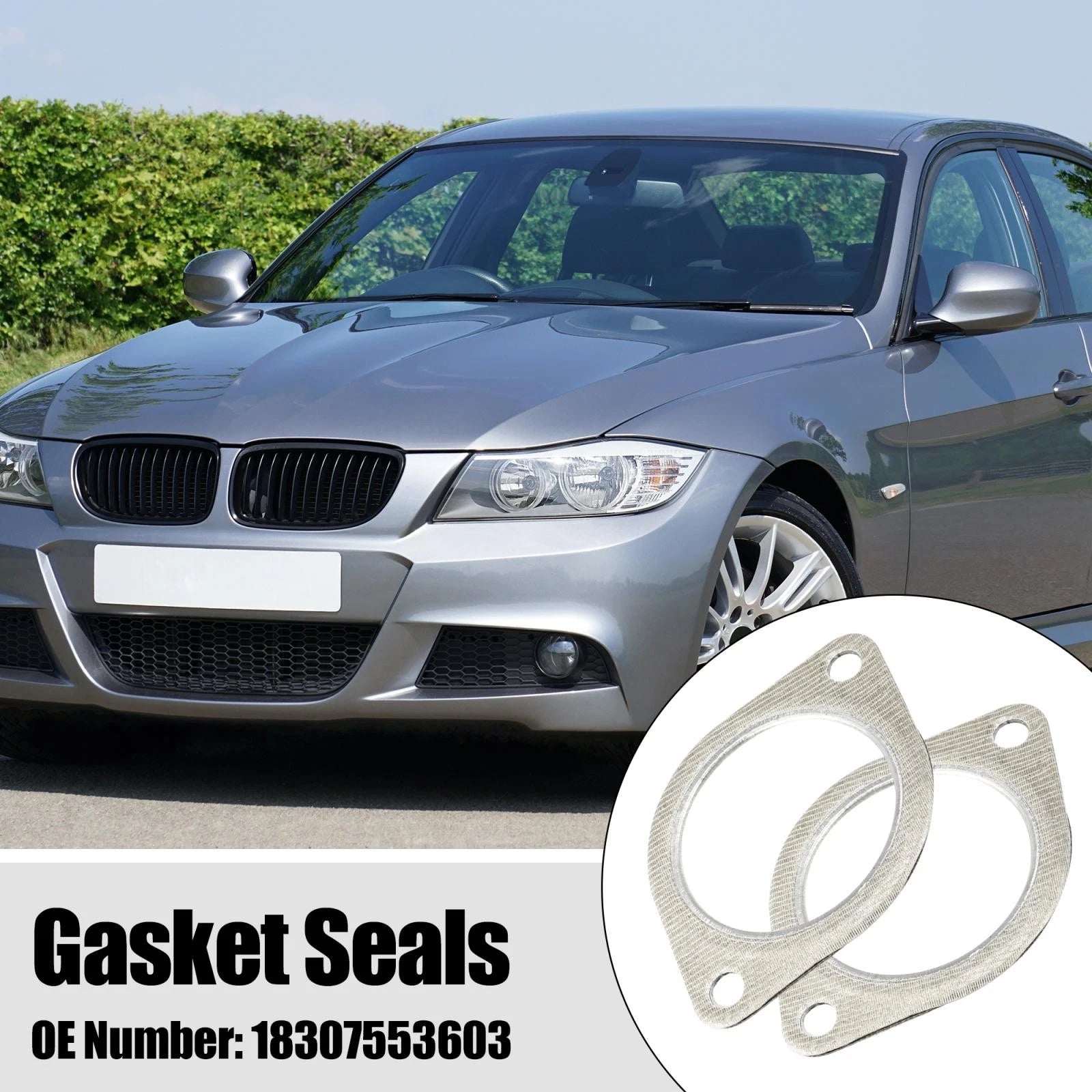 Exhaust Pipe Flange Gasket Seal 2pc for BMW E60 E71 E82 E88 (2005–2013)