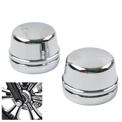 Front Axle Cap Nut Covers for Harley Touring Road King Electra Glide (2000–2007)