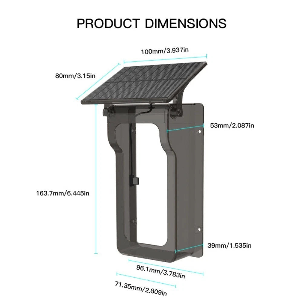 Solar Doorbell Cover for Universal Use (UV Resistant, Transparent Design)