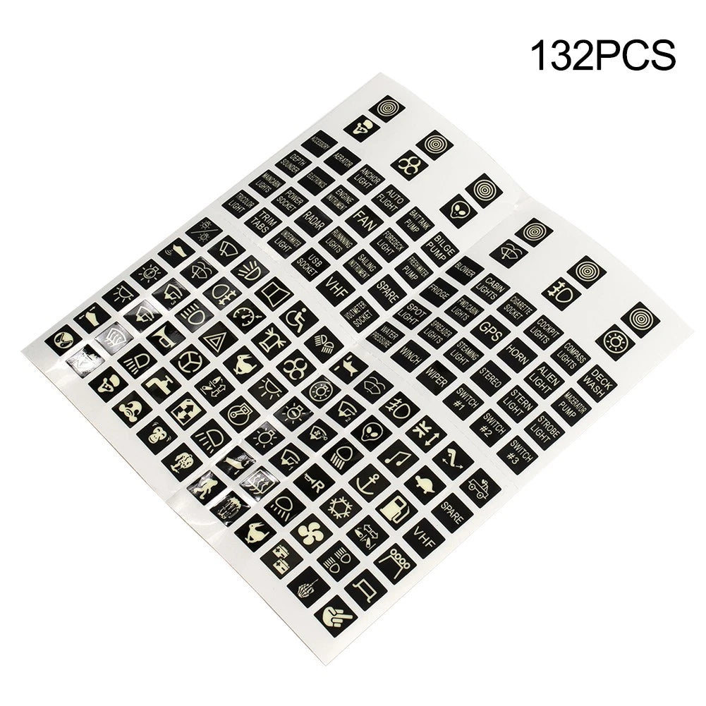 Switch Sticker Labels for Boat (1 Sheet)