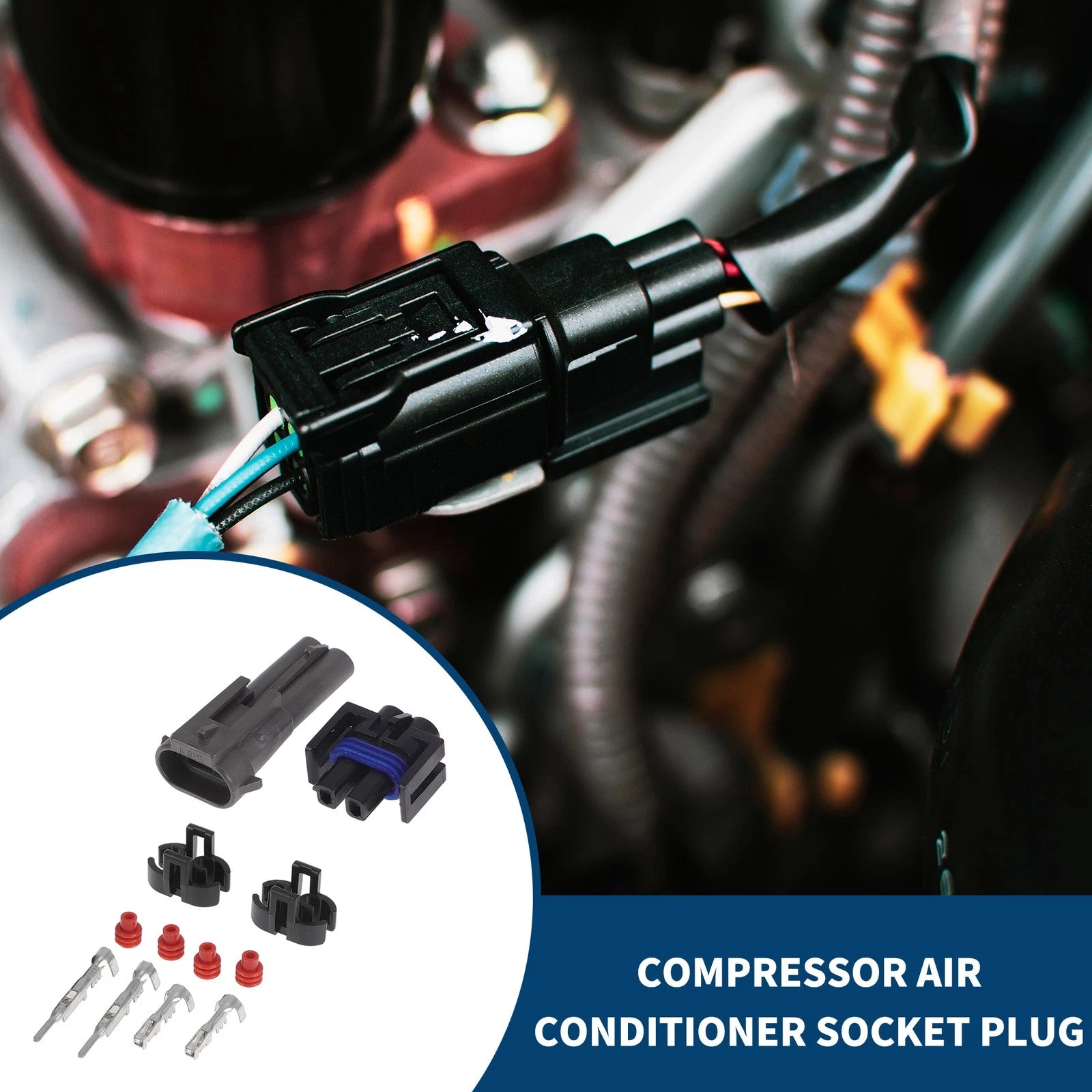 A/C Compressor Socket Plug for Buick (2 Pin) (1 Set) (2000–2011)