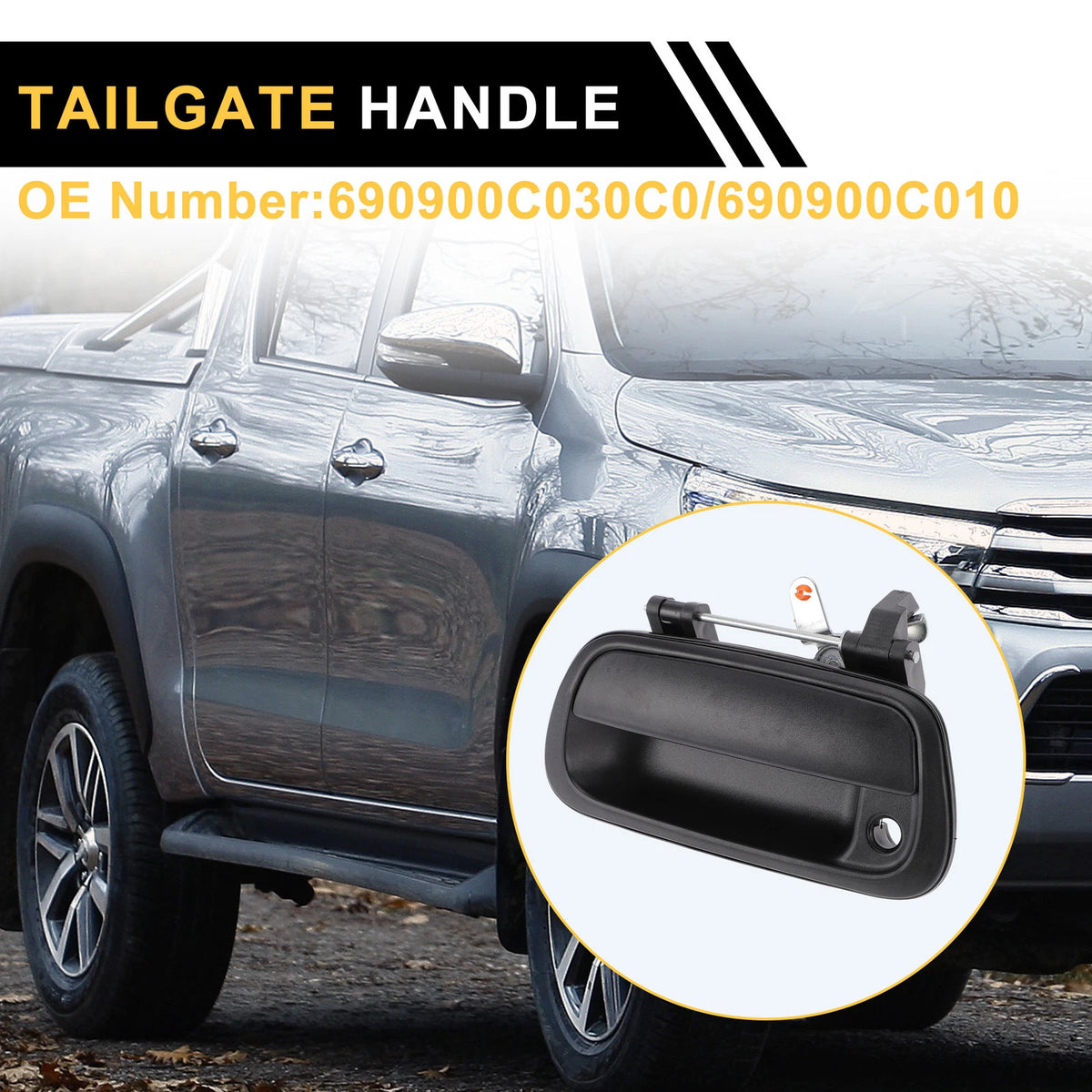 Liftgate Latch Tailgate Handle for Toyota Tundra (2000–2023) No. 690900C030C, 690900C010