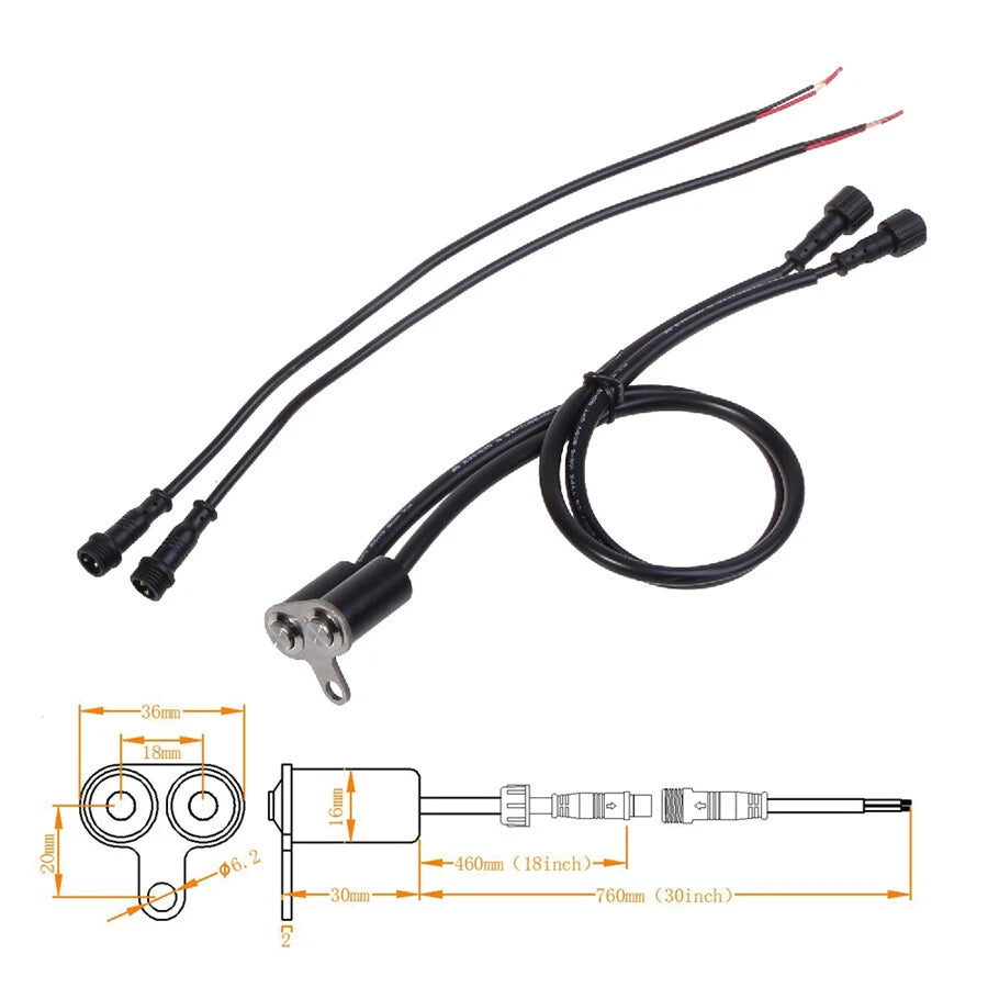 CNC Dual Momentary Push Button Switch for Motorcycle (LED)