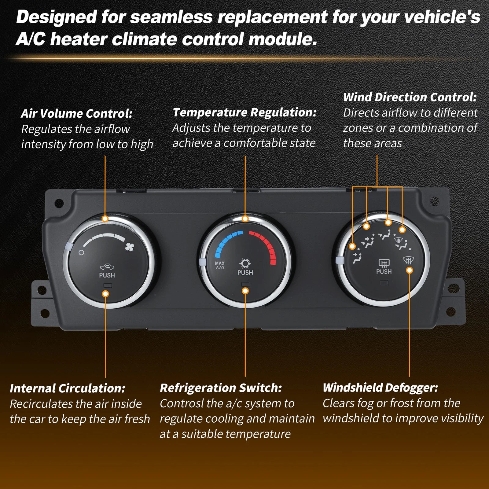 A/C Heater Climate Control Module 55056826AB for Dodge Ram 1500 (2009–2011)