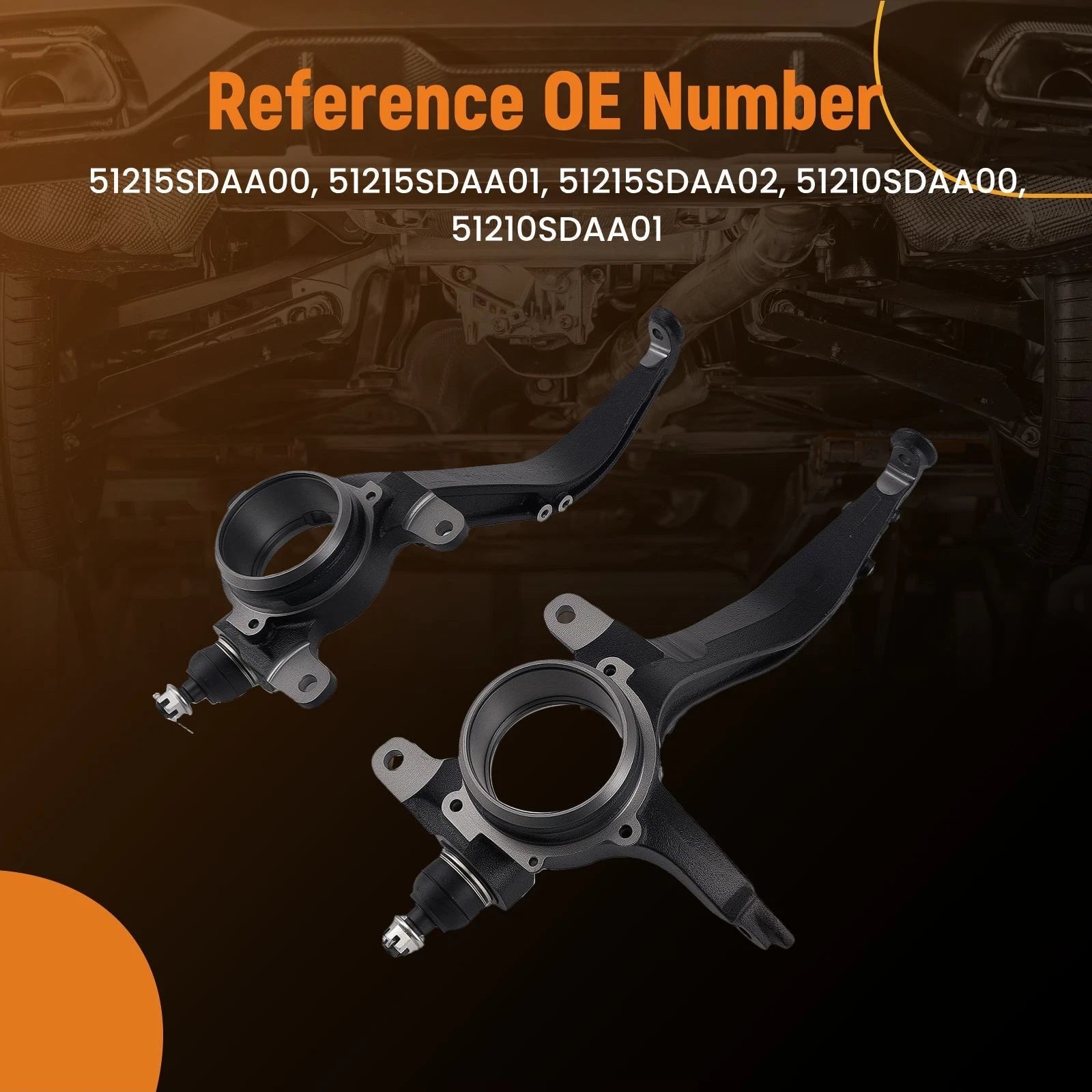 Front Steering Knuckle Set for Honda Accord 2003–2007 (51210SDAA01)