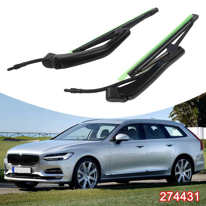 Headlight Wiper Set for Volvo S80 (1999–2006) 2Pcs Black Plastic