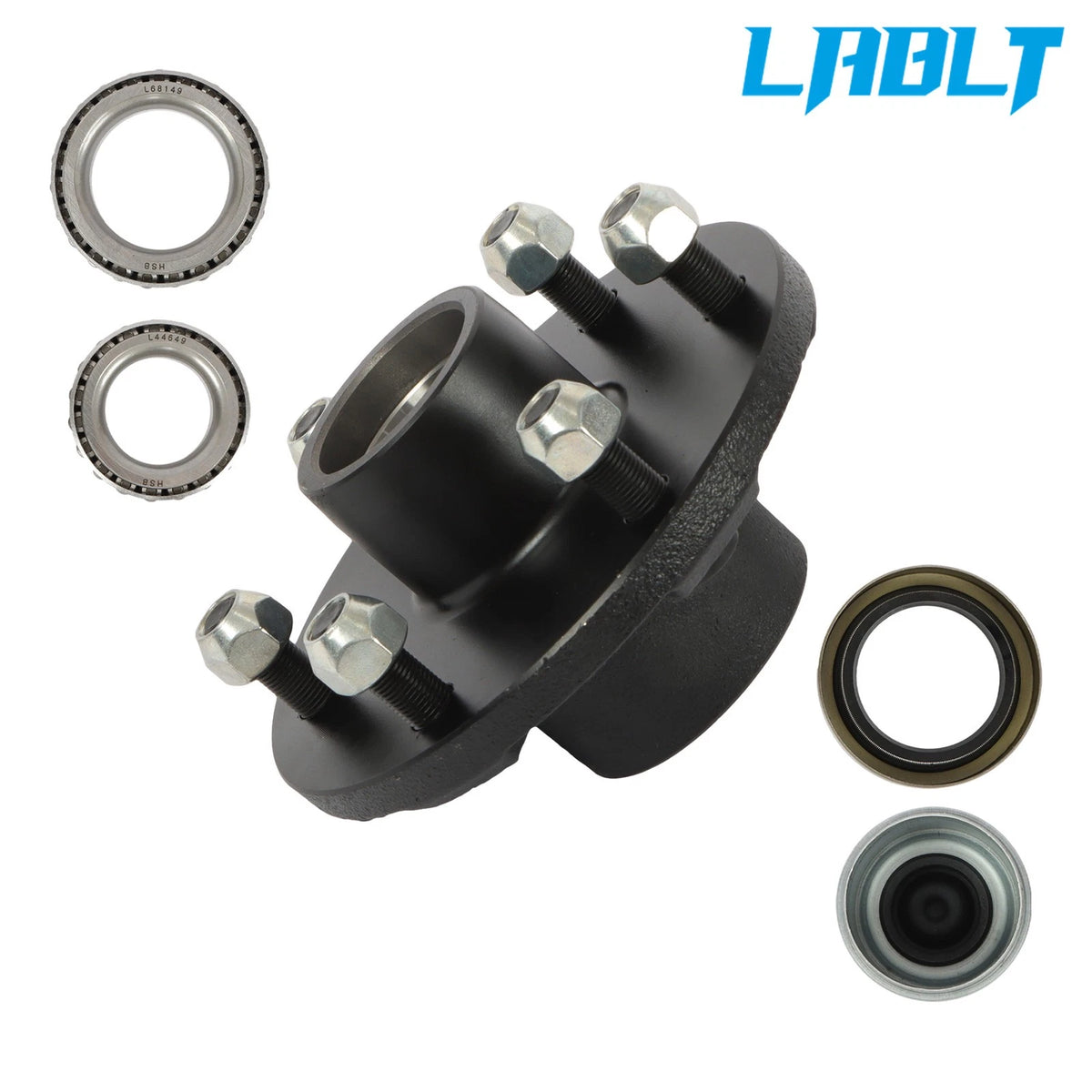 3500 lbs Axle #84 Spindle with Trailer Bearings for Trailer Hub Assembly (6 on 5.5")