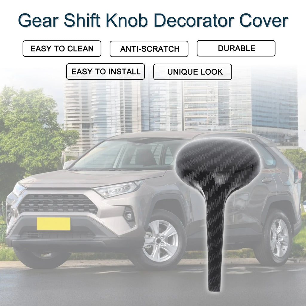 Gear Shift Knob Decor Cover for Toyota RAV4 Corolla Vios (2014–2018) Black