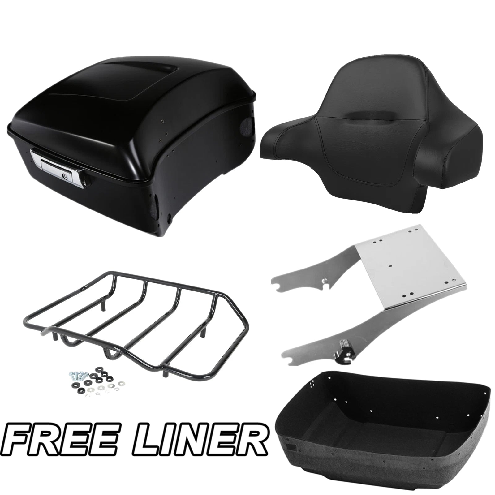 Trunk Backrest Mount Rack for Harley Road Glide (1997–2008)