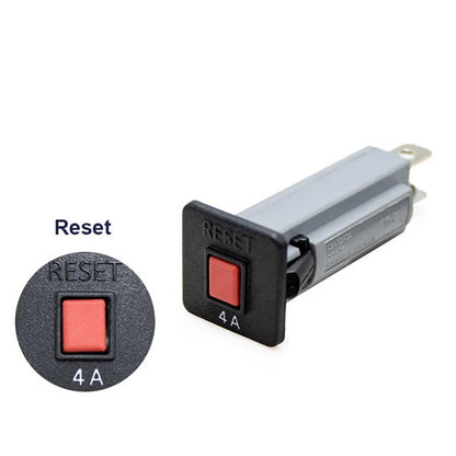 Dual Pack W Type Thermal Circuit Breaker 4A Reset Overload Protection Fuse